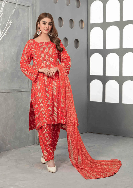 Amna Sohail by Tawakkal Fabrics Malena Printed Linen 3Pc Suit D-7834