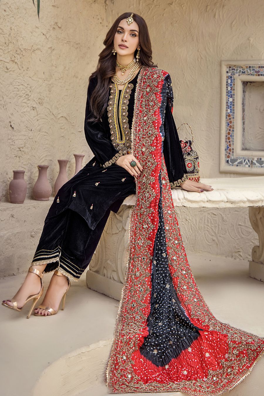 party wear khuda baksh latest dresses P-237