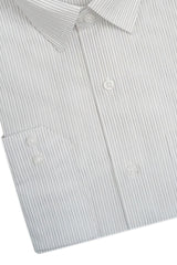 White And Grey Striped Dress Shirt