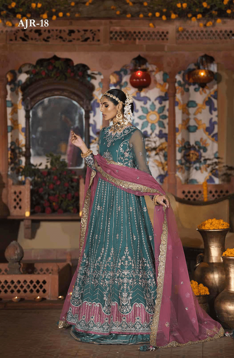 Asim Jofa Rasm Luxury Embroidered Organza Wedding Collection Unstitched 3 Piece AJR-18