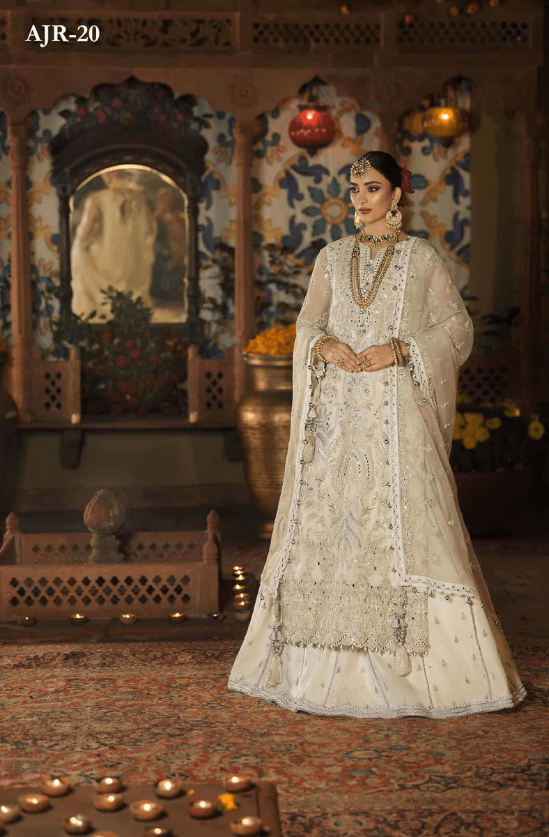 Asim Jofa Rasm Luxury Embroidered Organza Wedding Collection Unstitched 3 Piece AJR-20