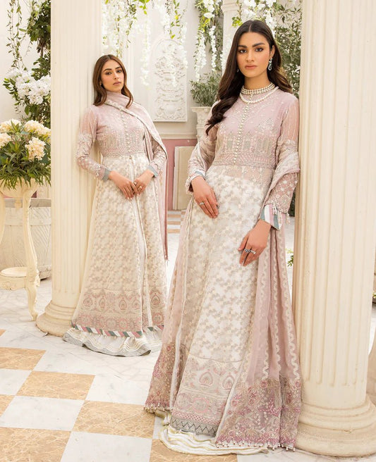Ishya by Xenia Formals Embroidered Ladies Unstitched Chiffon Suit - HEBA