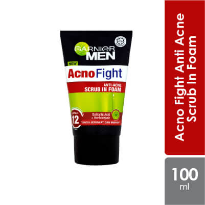 Garnier Men Acno Fight Anti Acne Scrub In Foam 100ml