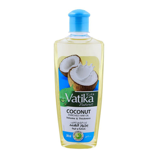 Vatika Naturals Coconut Enriched Volume & Thickness Hair Oil, 200ml