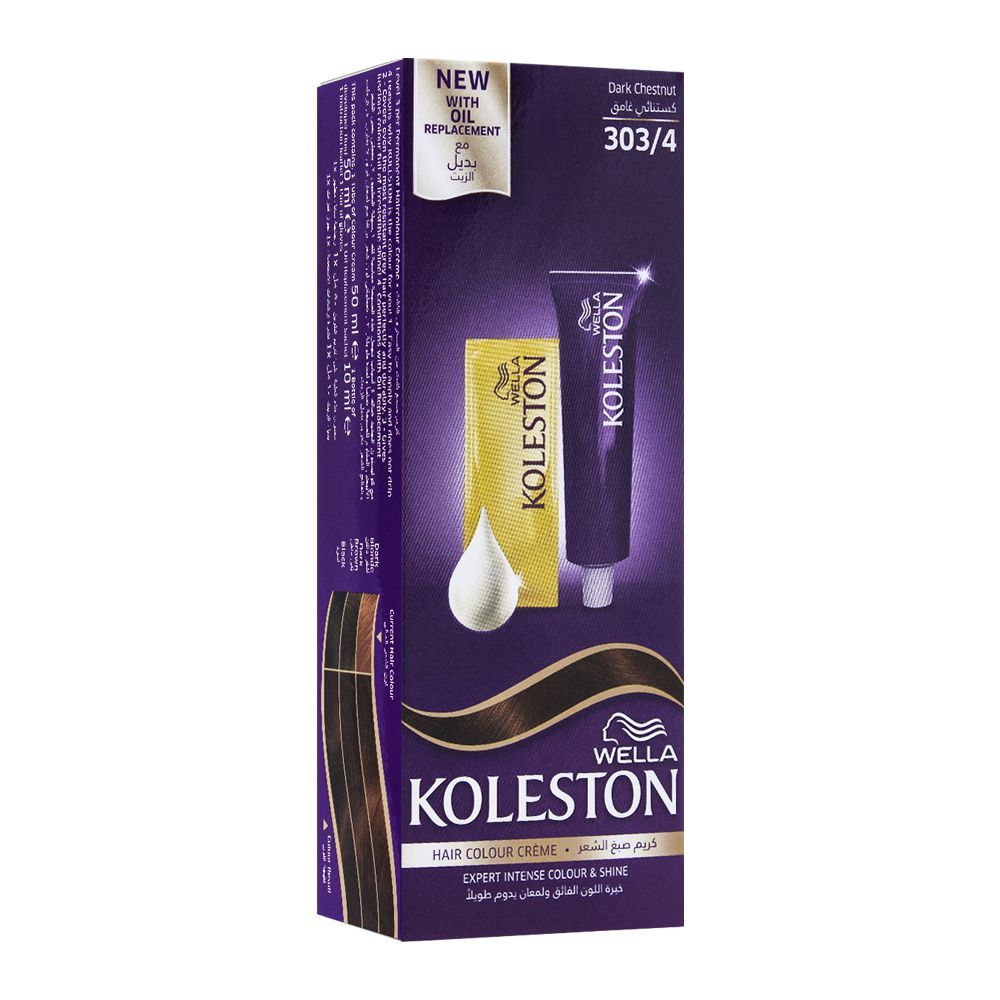Wella Koleston Cream Hair Color 303/4 Dark Chestnut