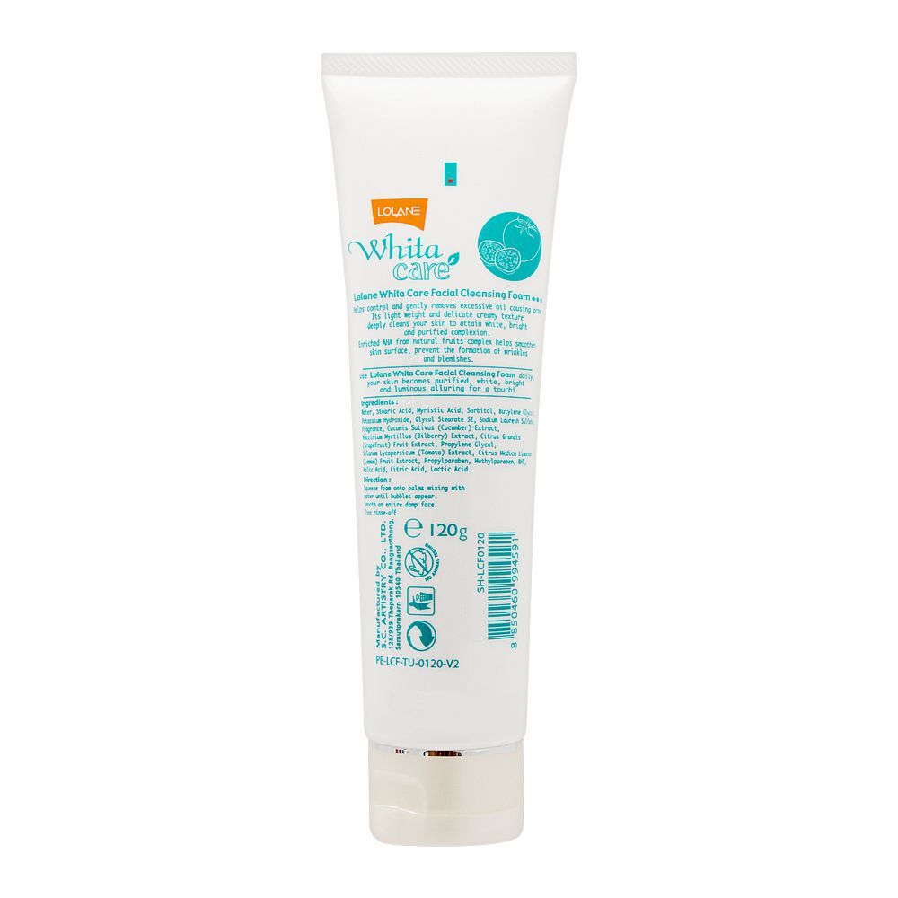 Lolane - White Care Facial Cleansing Foam All Skin Types - 120g