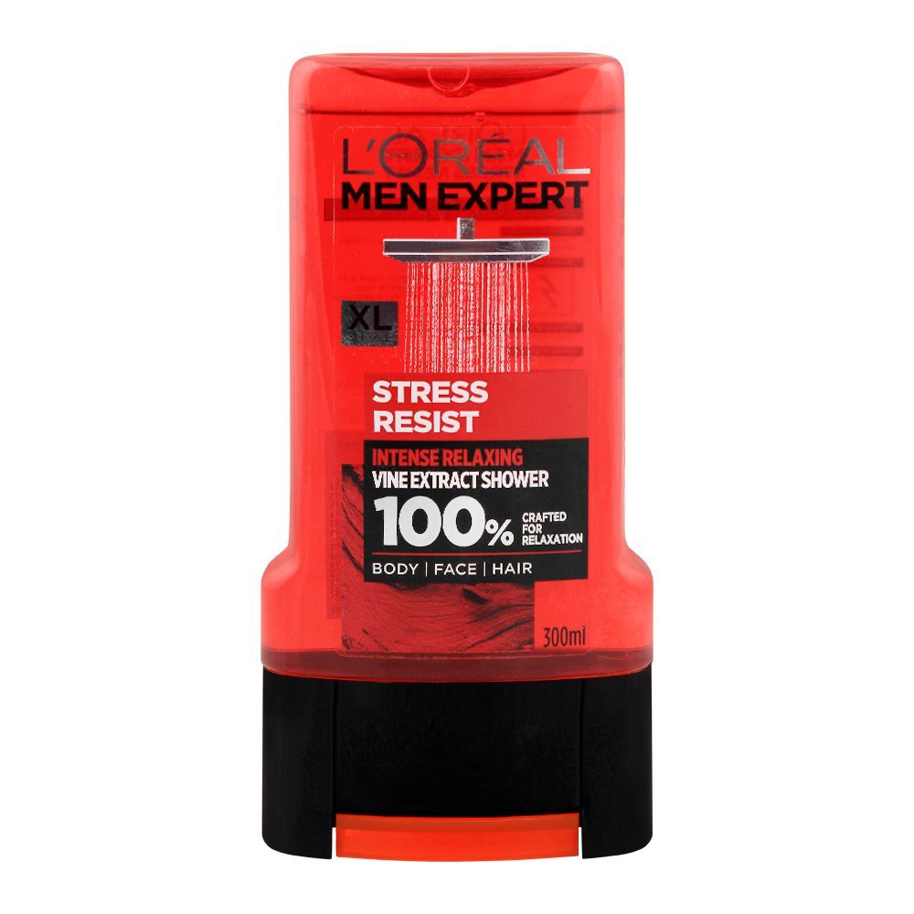 L'Oreal Paris Men Expert Stress Resist Body + Face + Hair Shower Gel, Intense Relaxing, 300ml