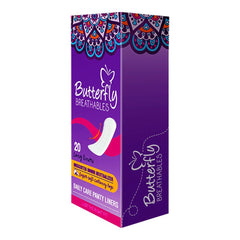 Butterfly Breathables Unscented Daily Care Panty Liners, 20 Long Liners