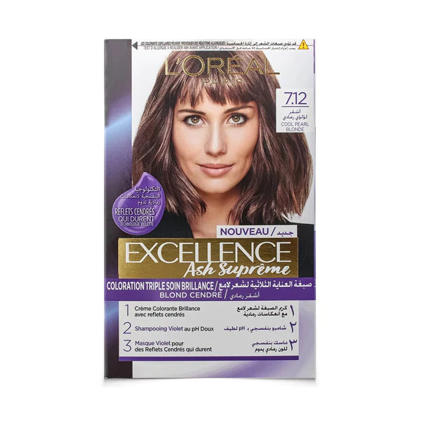 L'Oreal Excellence Creme Hair Color 7.12 Cool Pearl Blonde