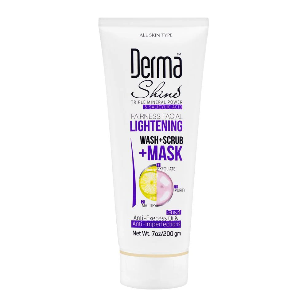 Derma Shine Lightening Wash+Scrub+Mask 200gm