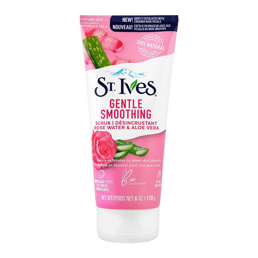 St. Ives Gentle Smoothing Rose Water & Aloe Vera Scrub, Tube, Oil Free, 170g