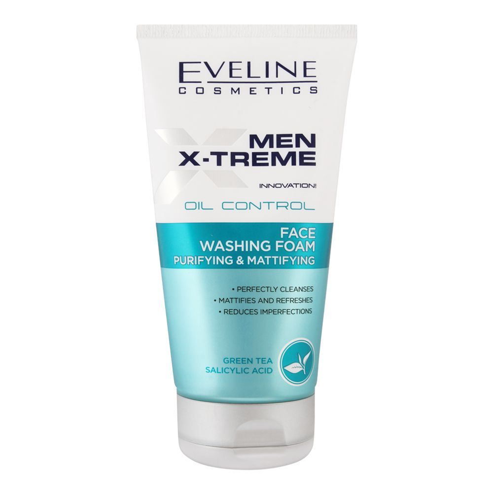 Eveline Men X-Treme Oil Control Purifying & Mattifying Face Washing Foam, 150ml