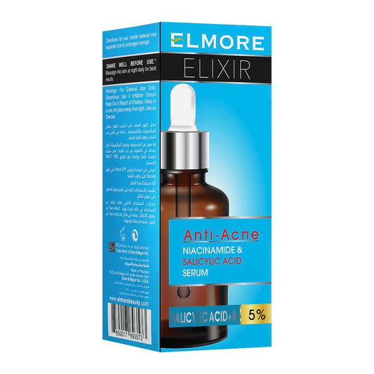 Elmore Elixir Anti-Acne Niacinamide & Salicylic Acid+B3 5% Serum - 30ml