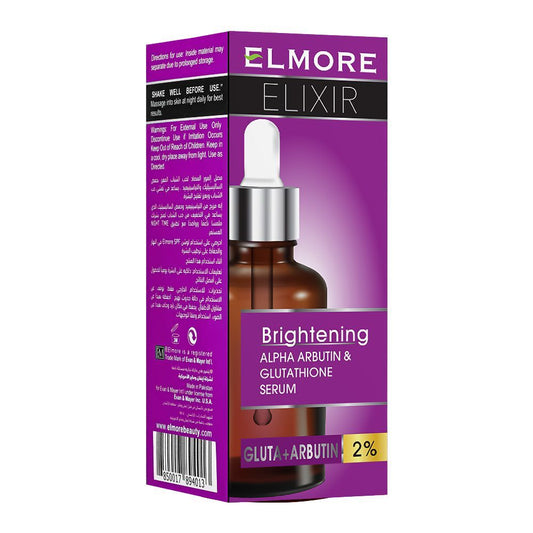 Elmore Elixir Brightening Alpha Arbutin & Glutathione 2% Serum - 30ml