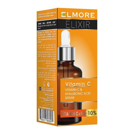 Elmore Elixir Vitamin C & Hyaluronic Acid 10% Serum - 30ml