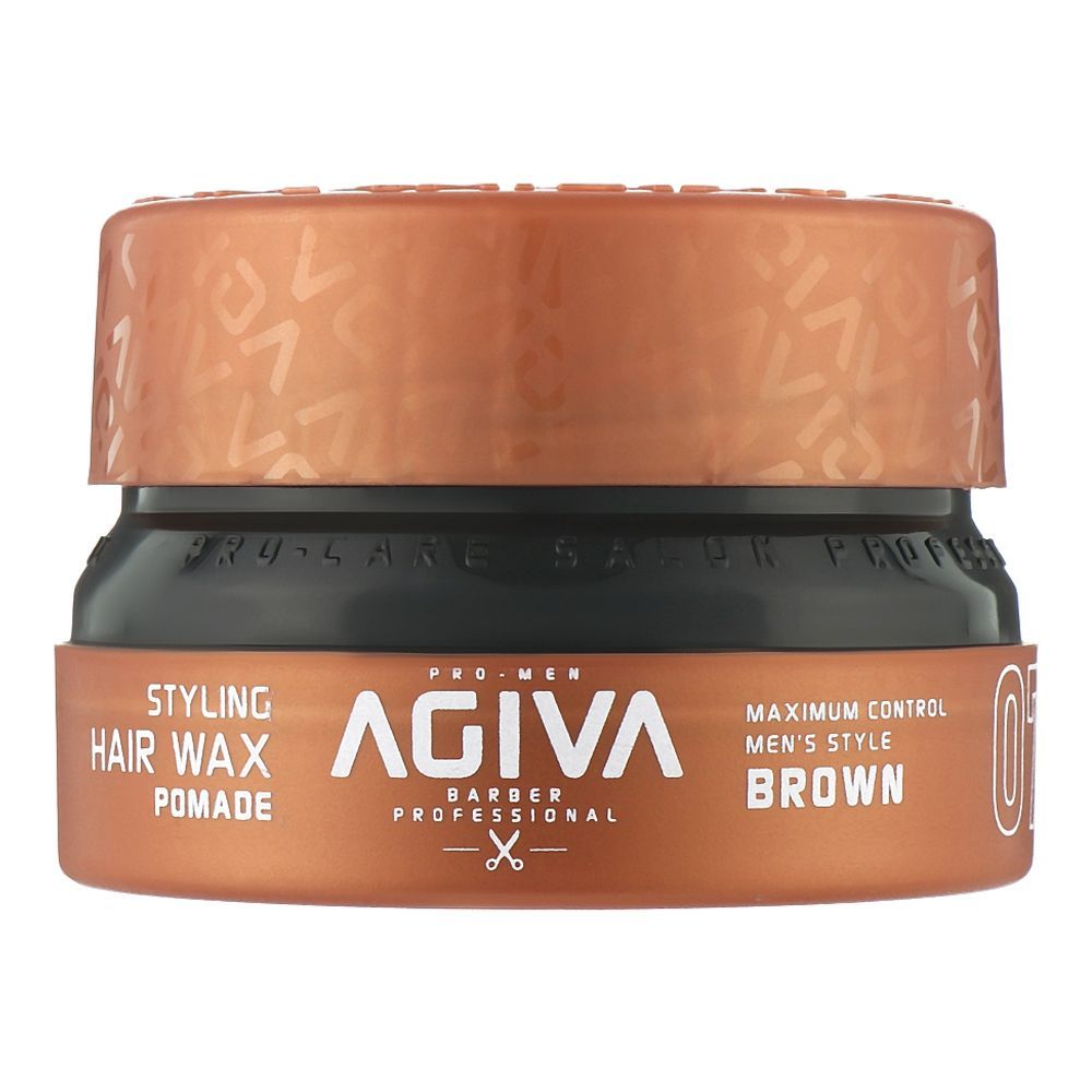 Agiva Professional Maximum Control Styling Hair Wax, 07 Pomade Brown, 155ml