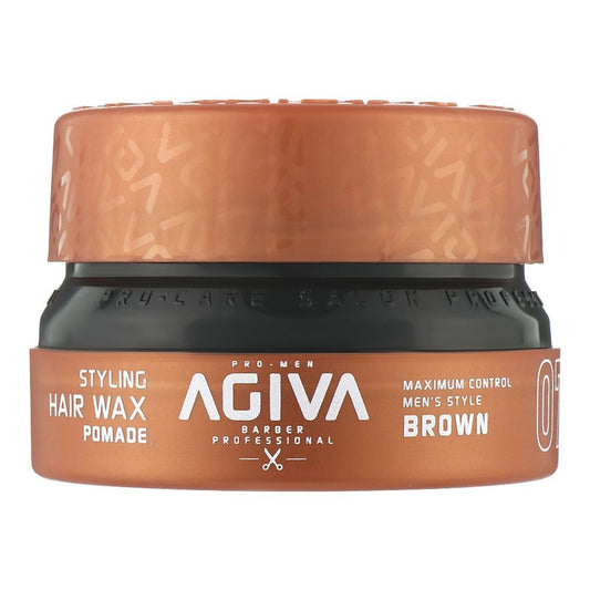 Agiva Professional Maximum Control Styling Hair Wax, 07 Pomade Brown, 155ml