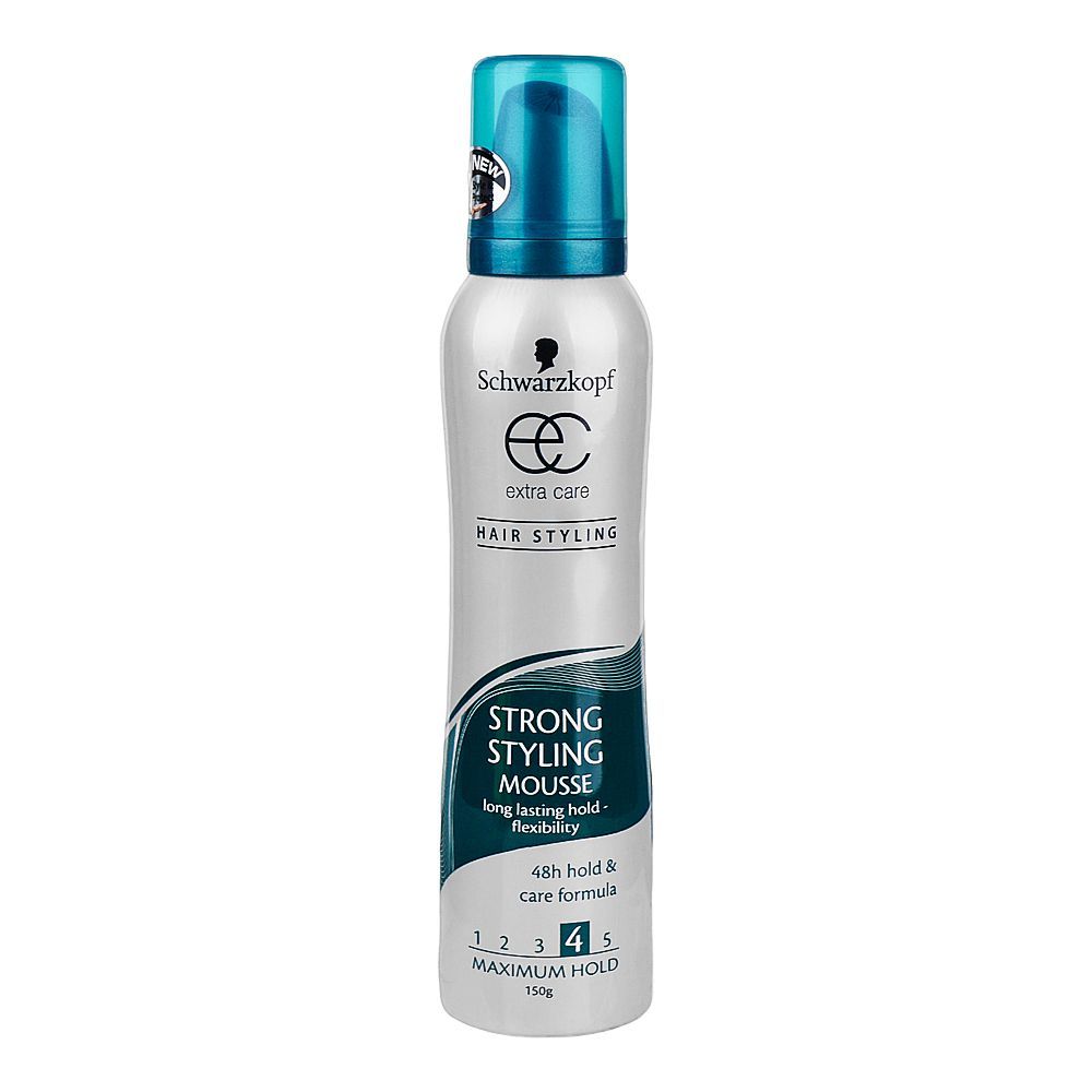 Schwarzkopf Extra Care Strong Hair Styling Mousse 48 Hours Hold Long Lasting 150ml