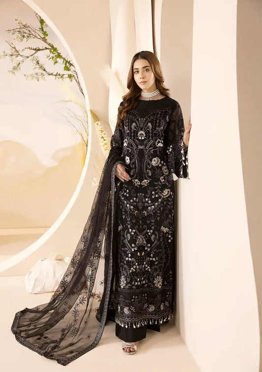 Lavish Pareesa Luxury Chiffon'24  D-03 Raven