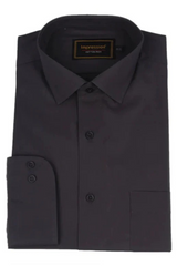 Matte Black  Plain Dress Shirt