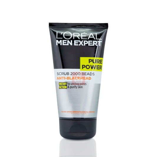 Loreal Paris Men Expert Pure Power Anti-Blackhead X2000 Beads Scrub, 150ml