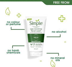 Simple - Age Resisting Face Wash Green Tea + Pre-Biotic 150ml