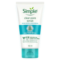 Simple - Clear Pore Scrub with witch Hazel & Bamboo Scrubs 150ml