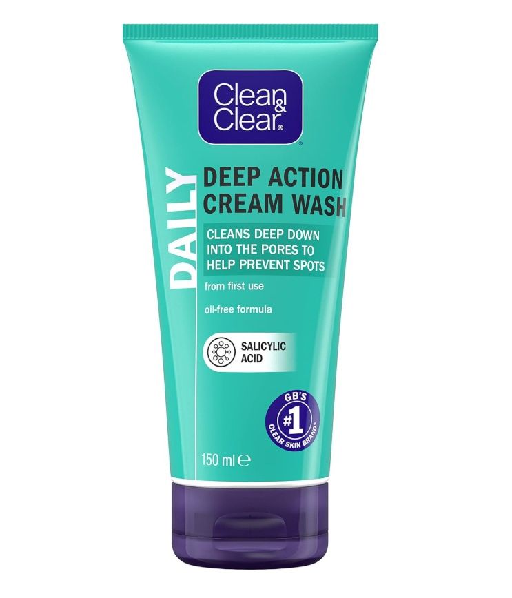CLEAN & CLEAR DAILY DEEP ACTION CREAM WASH 150ML