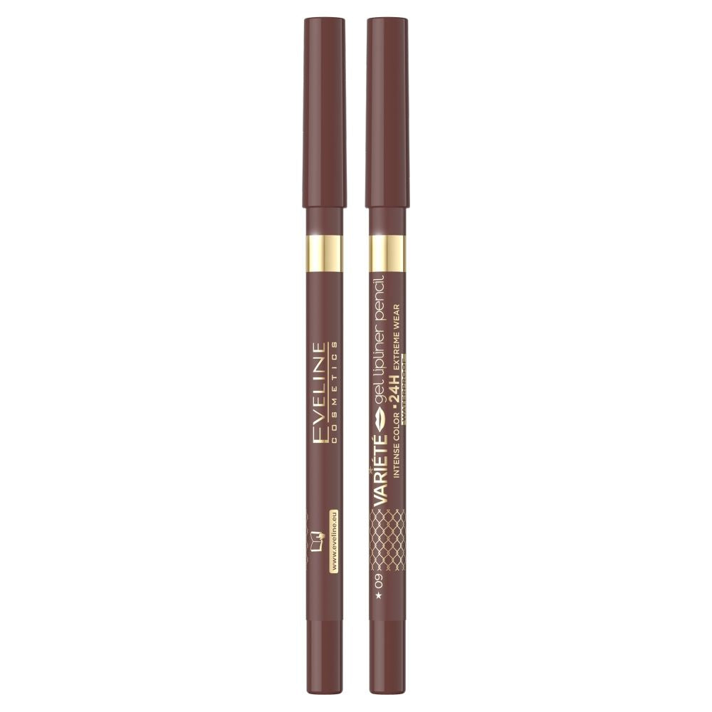 EVELINE VARIETE GEL LIP LINER PENCIL MATT WATERPROOF 09 ( DEEP BROWN)