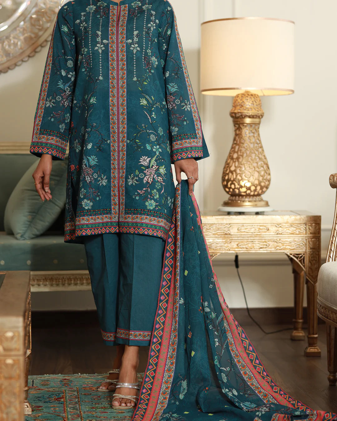 CHAMELI Spring Crush Lawn Digital Print 3 Piece Unstitched Suit