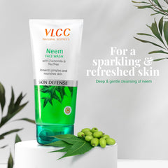 VLCC - Neem Face Wash with Chamomile & Tea Tree, Anti-Acne Cleanser 150ml