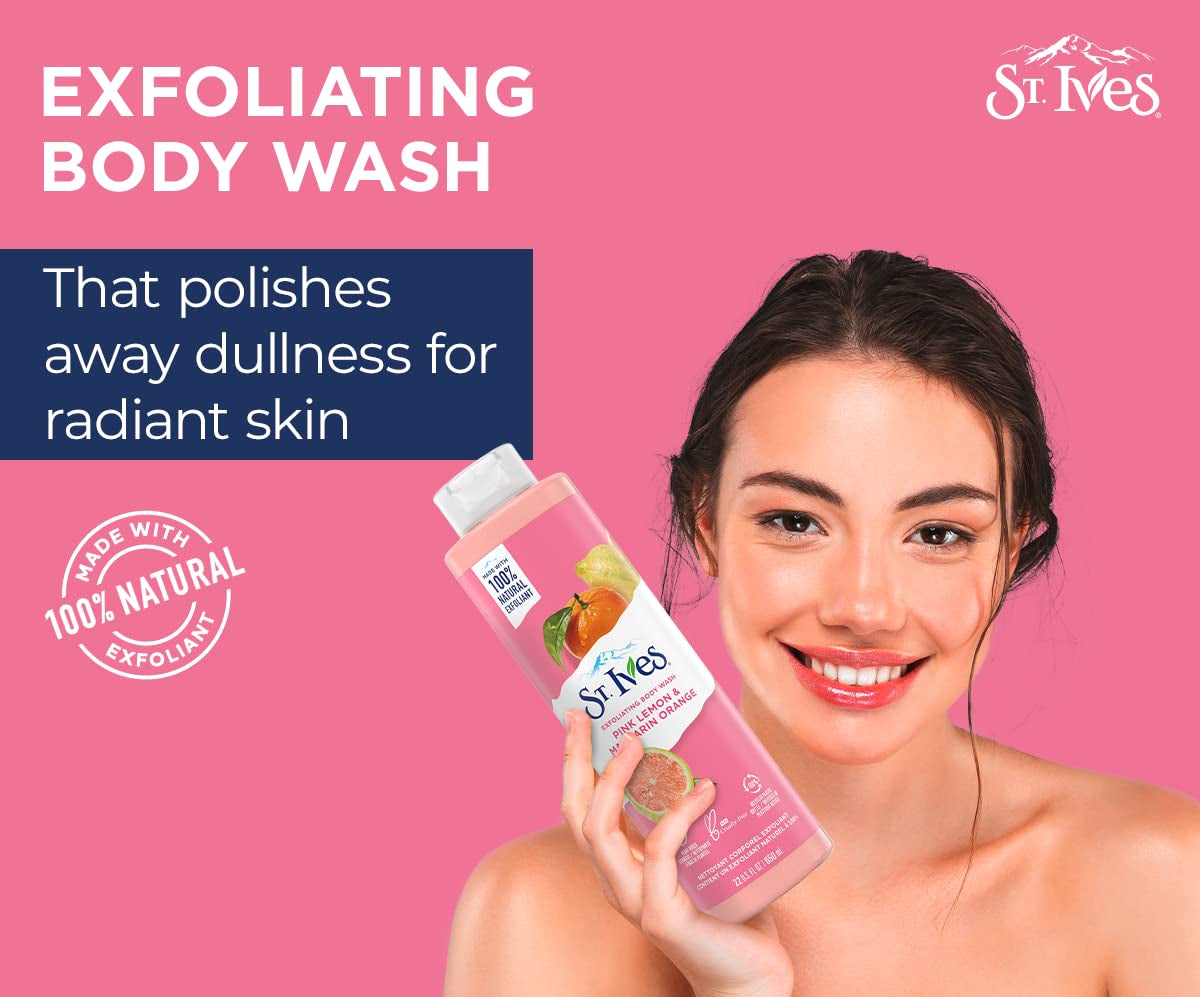 St.Ives Pink Lemon & Mandarin Orange Exfoliating Body Wash 473 ml