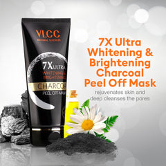 VLCC - 7X Ultra Whitening and Brightening Charcoal Peel Off Mask 100ml