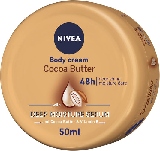 NIVEA Body Cream Dry Skin Cocoa Butter Vitamin E Jar 50ml