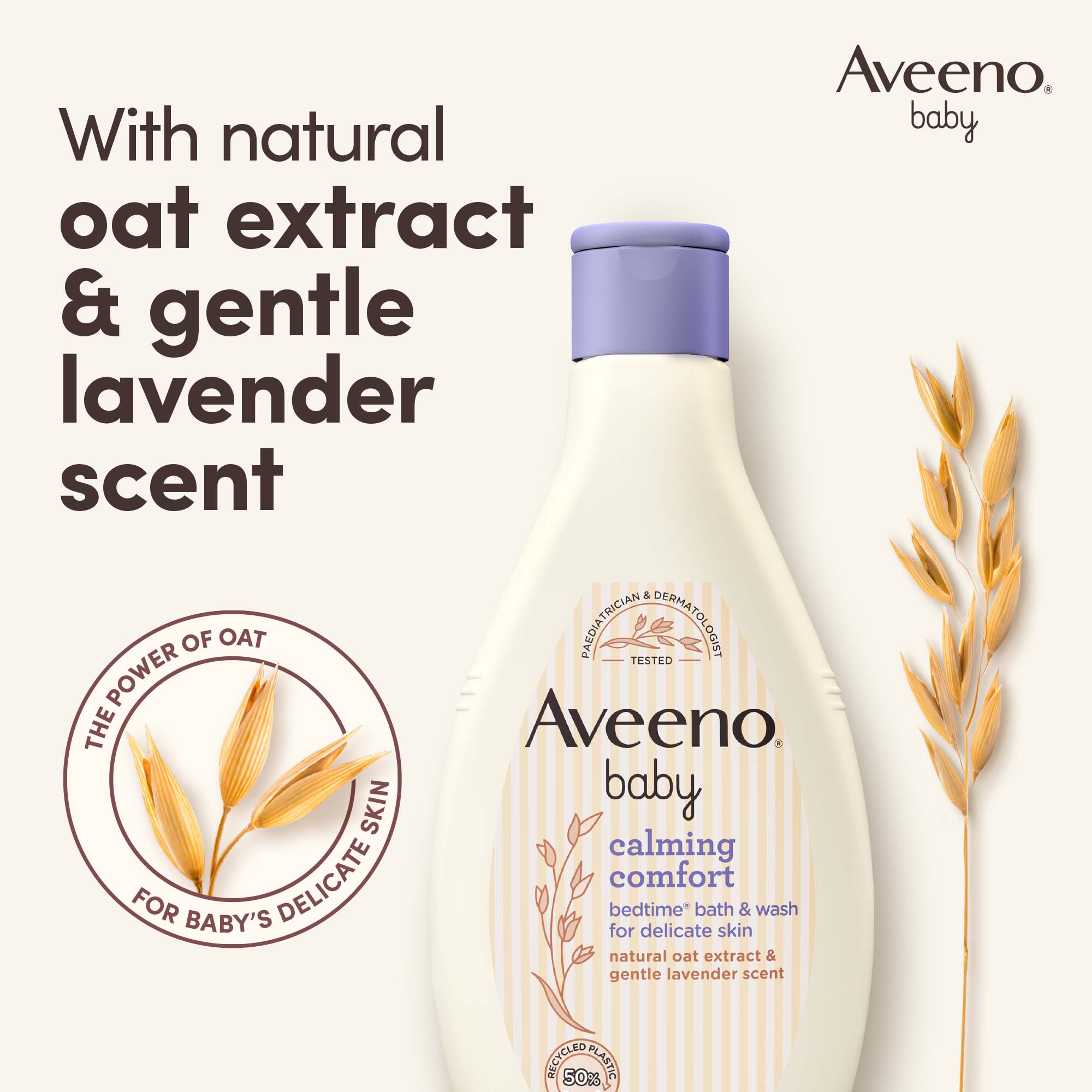 Aveeno® Baby Calming Comfort Bedtime Bath & Wash 250ml | Made in Italy