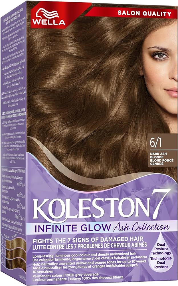 Wella Koleston 7 Supreme Hair Dye 6/1 Dark Ash Blonde