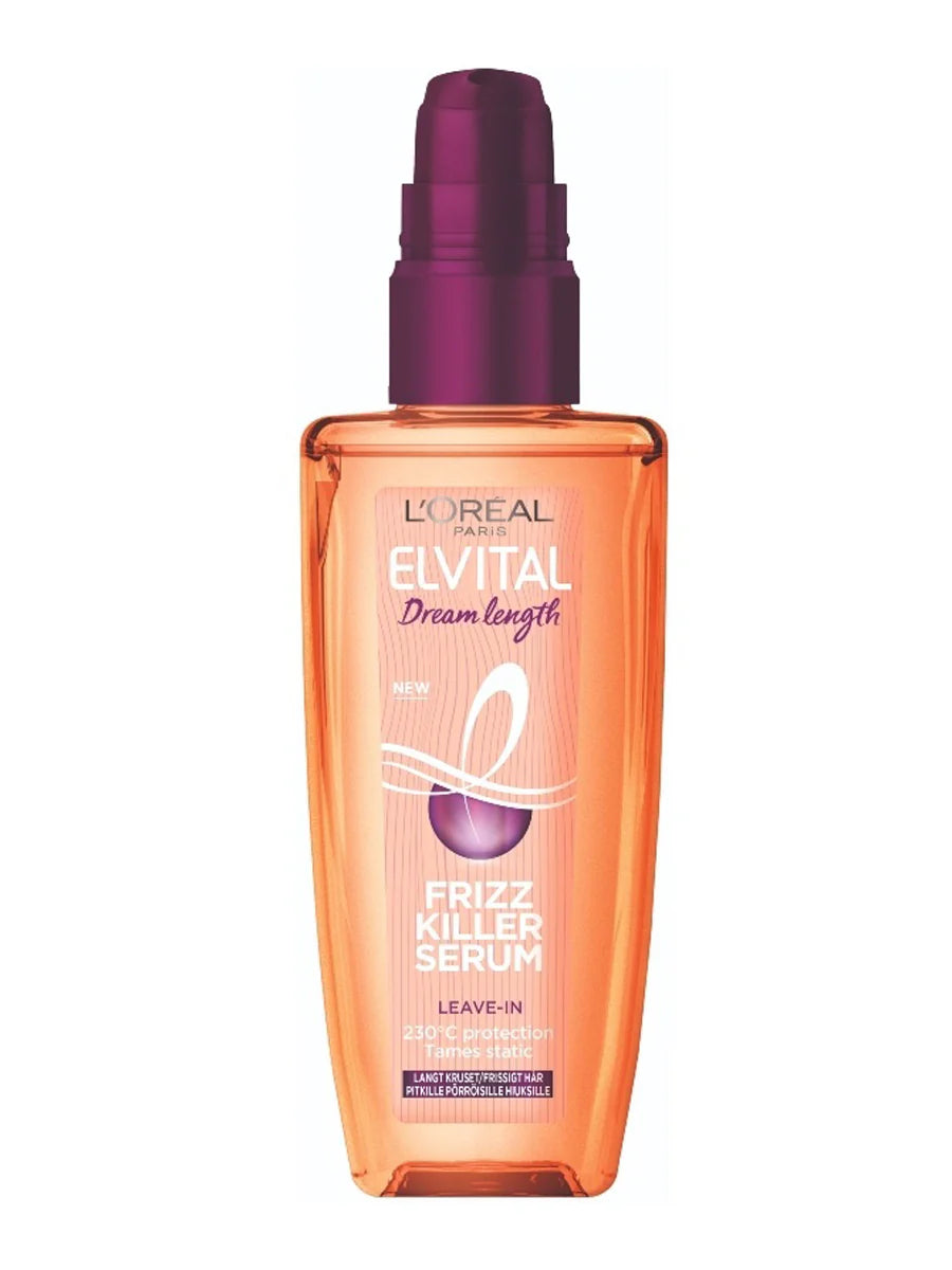 Loreal Paris - Elvive Frizz Killer Serum – Anti-Frizz & Heat Protection for Long Hair – 100ml