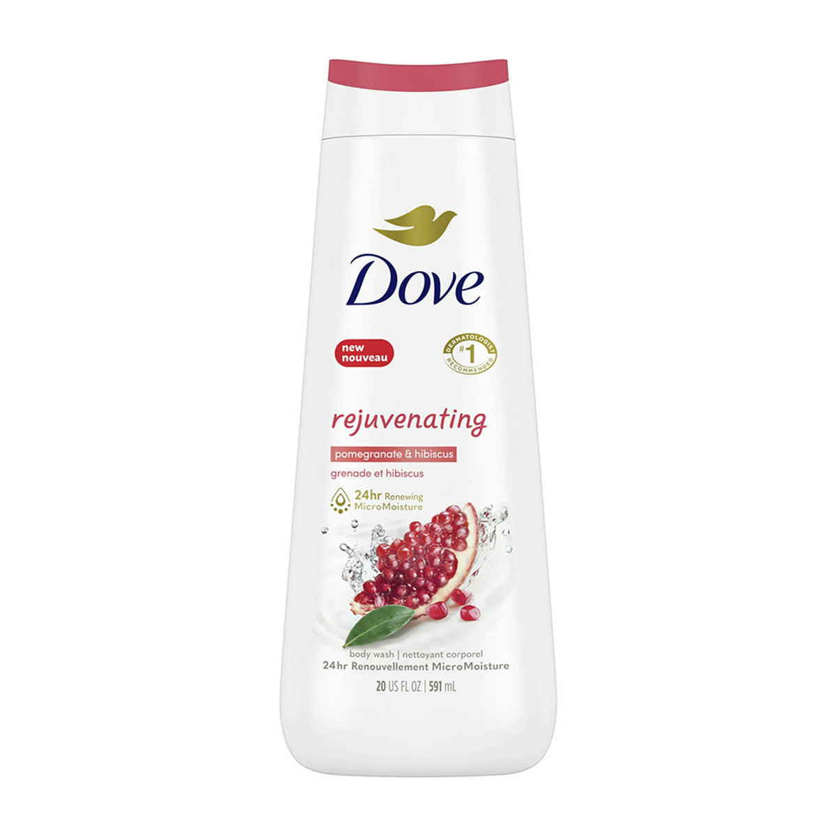 Dove Rejuvenating Body Wash Pomegranate and Hibiscus Tea 24h Moisture 591ML