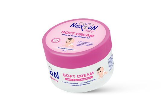 Nexton Baby Soft Cream Rose And Sweet Almond Oil - 125ML