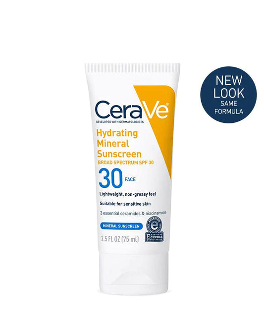 CeraVe Hydrating Mineral Sunscreen SPF 30 75mL