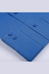 Royal Blue Plain Dress Shirt ( Silky Finish)