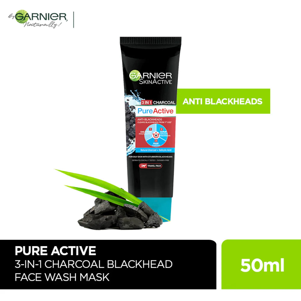 GARNIER PURE ACTIVE 3 IN 1 CHARCOAL 50ML