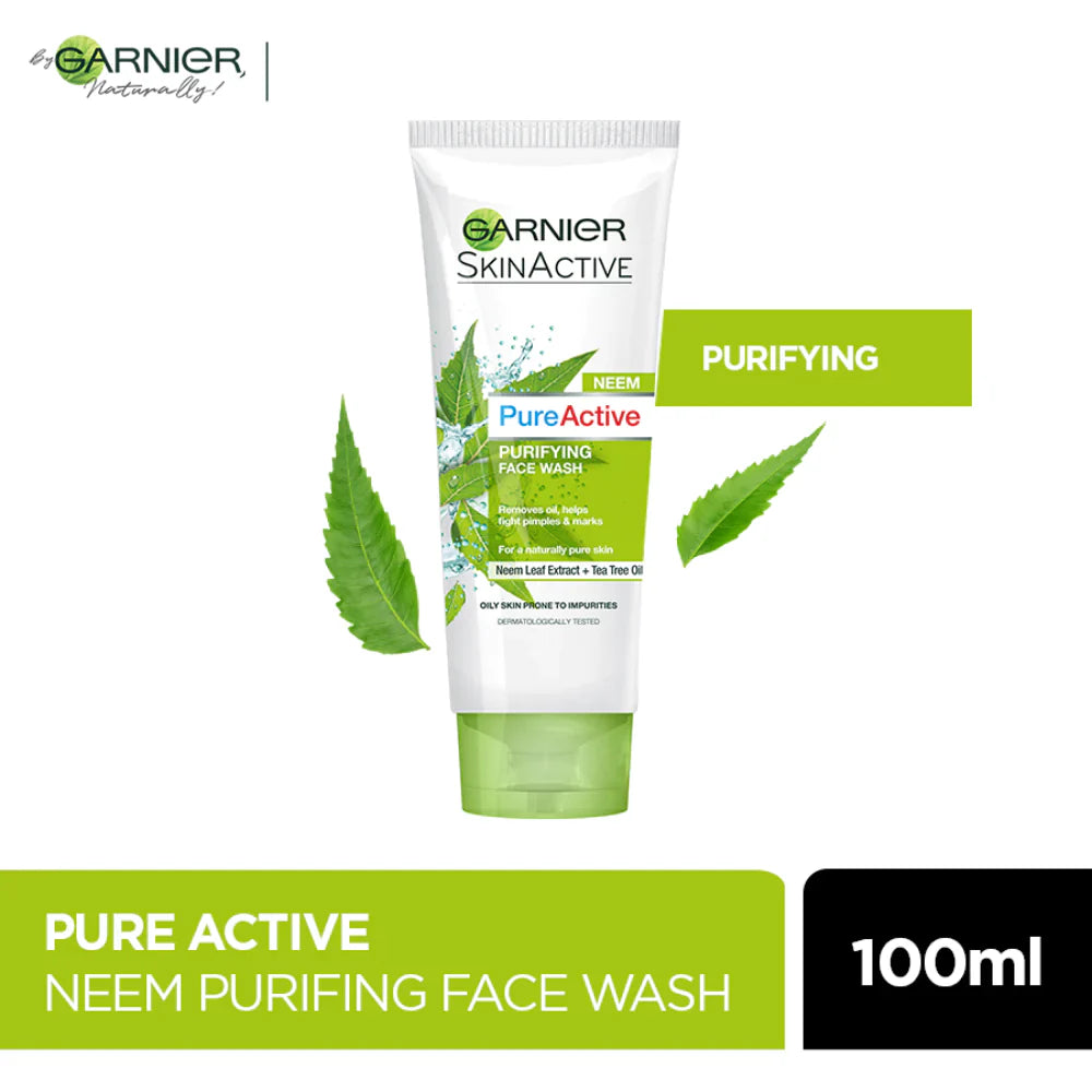 GARNIER PURE ACTIVE NEEM FACE WASH 100ML