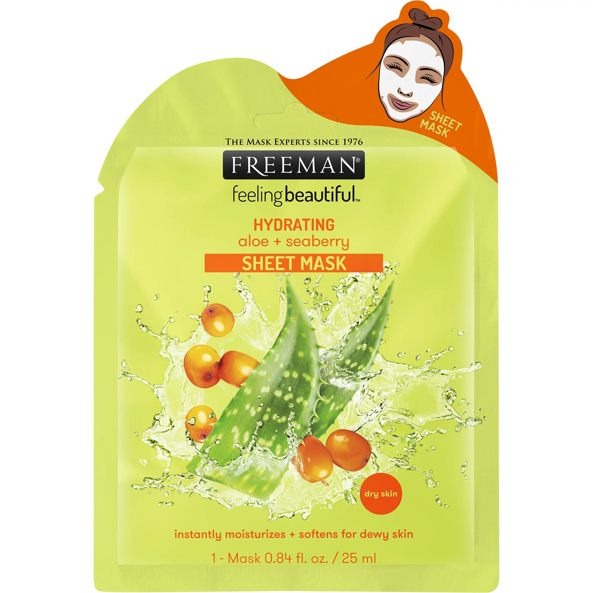 Hydrating Aloe And Seaberry Sheet Mask 25ml