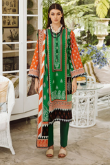 Zellbury Shirt Dupatta - Green - Khaddar Suit - 0657