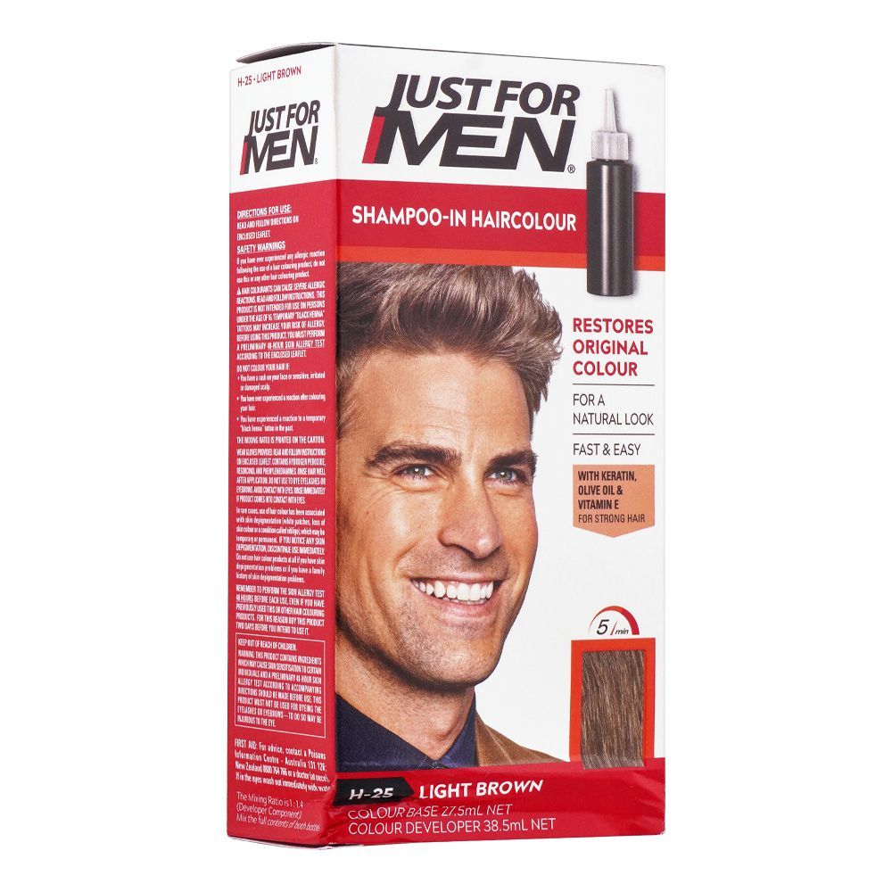 Just For Men Shampoo Hair Color H-25 Light Brown