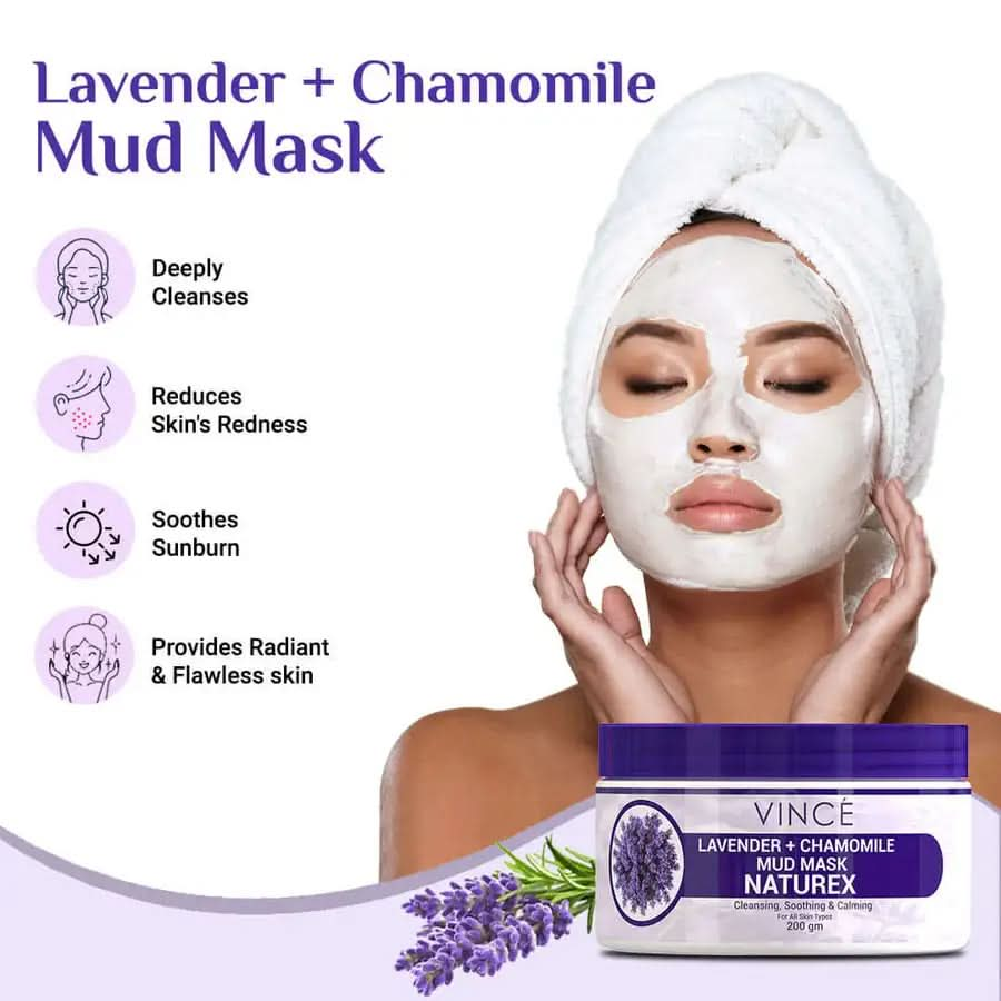 Vince Naturex Lavender + Chamomile Mud Mask 200g