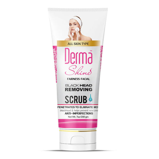 Derma Shine Fairness Facial Black head Removing Scrub 200gm