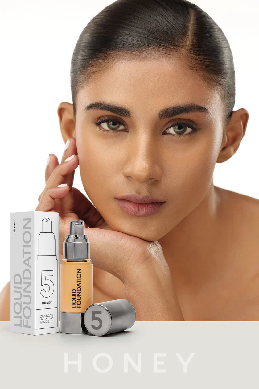 Zero Foundation Zero Makeup - Liquid Foundation HONEY 5 – Final Choice