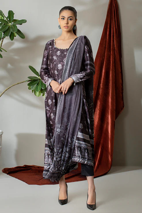 Rashid Textile - 3 Piece – Marine Printed Silk – 8289